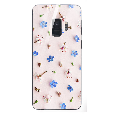 Beautiful Flowers Tempered Glass Phone Case for Samsung Galaxy S9
