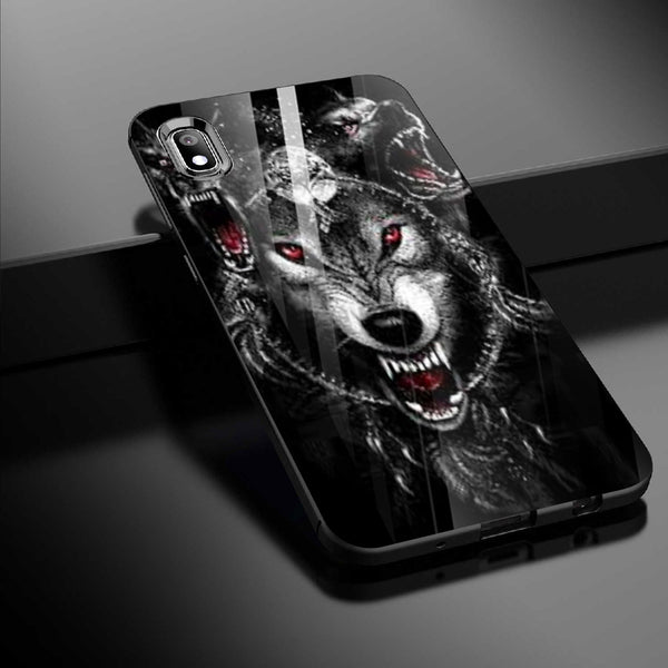 Wolf Eyes Tempered Glass Phone Case for Samsung Galaxy A10