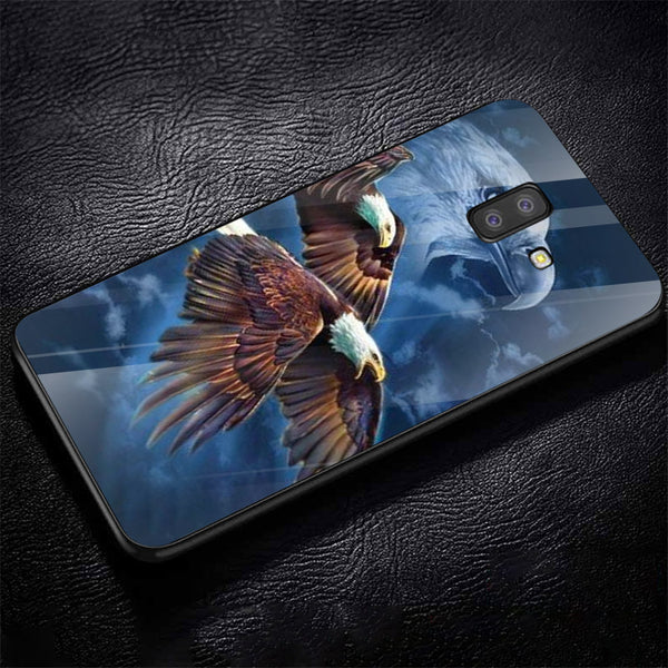 Eagle Tempered Glass Phone Case for Samsung Galaxy J6 Plus