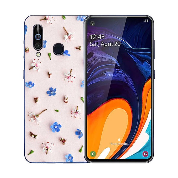 Beautiful Flowers Tempered Glass Phone Case for Samsung Galaxy A60