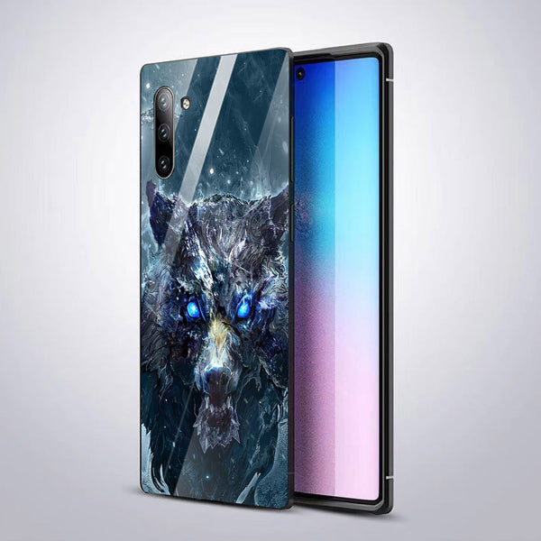 Wolf Eyes Tempered Glass Phone Case for Samsung Galaxy Note 10