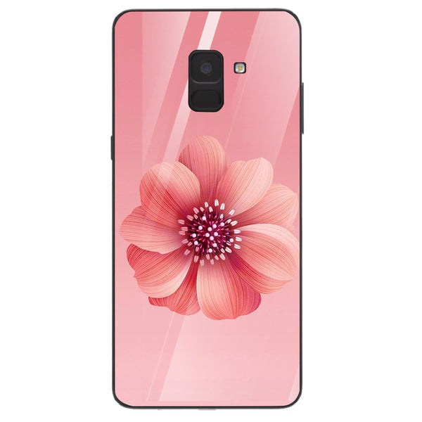 Beautiful Flowers Tempered Glass Phone Case for Samsung Galaxy A8 Plus