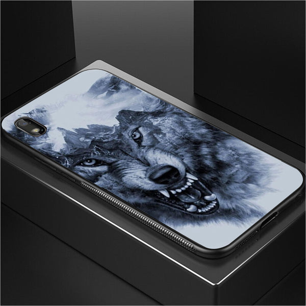 Wolf Eyes Tempered Glass Phone Case for Samsung Galaxy A10