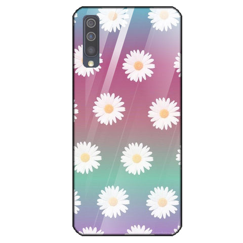 Beautiful Flowers Tempered Glass Phone Case for Samsung Galaxy A50