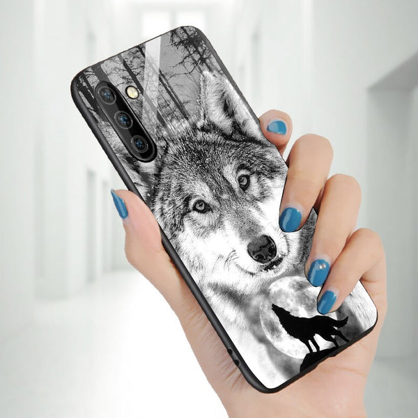 Wolf Eyes Tempered Glass Phone Case for Samsung Galaxy Note 10