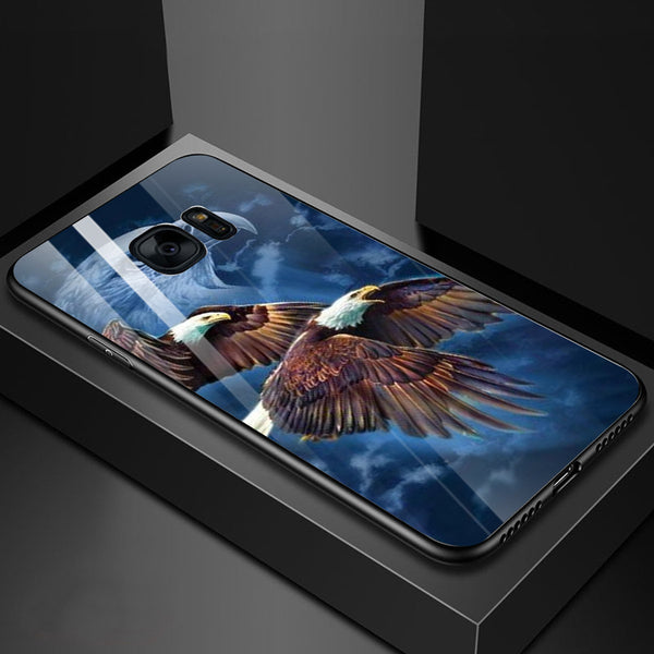 Eagle Tempered Glass Phone Case for Samsung Galaxy S7