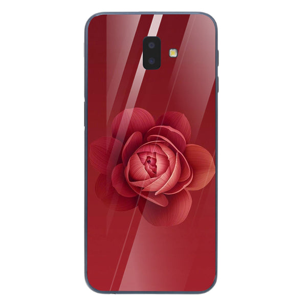 Beautiful Flowers Tempered Glass Phone Case for Samsung Galaxy J6 Plus
