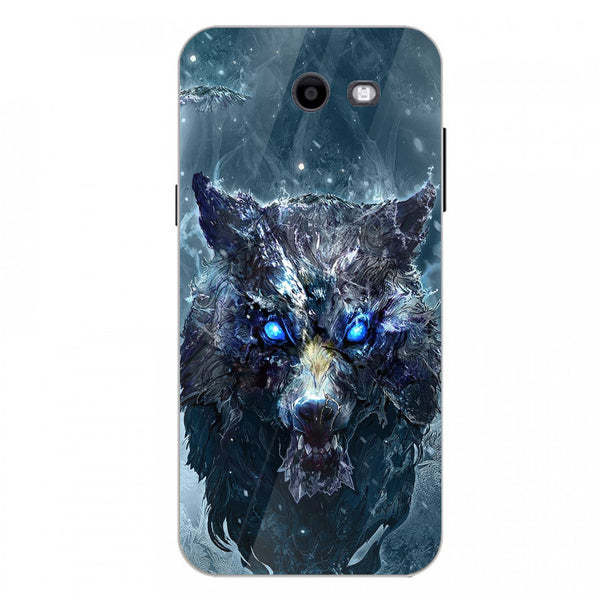 Wolf Eyes Tempered Glass Phone Case for Samsung Galaxy J3 Prime