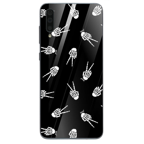 Halloween Skull Tempered Glass Phone Case for Samsung Galaxy A70
