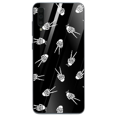 Halloween Skull Tempered Glass Phone Case for Samsung Galaxy A70