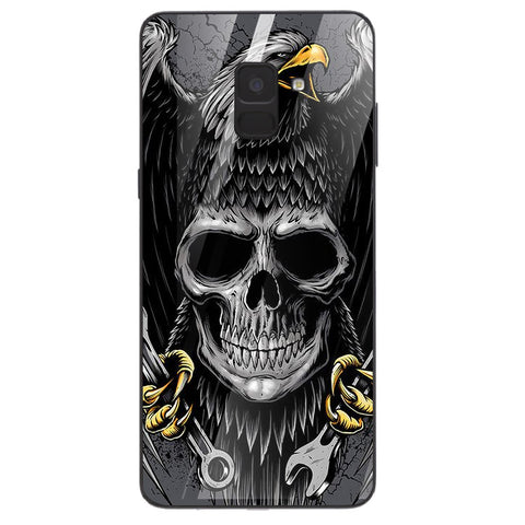 Eagle Tempered Glass Phone Case for Samsung Galaxy A8 Plus