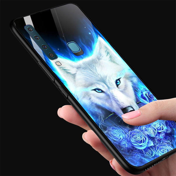 Wolf Eyes Tempered Glass Phone Case for Samsung Galaxy A9 2018