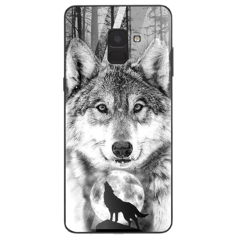 Wolf Eyes Tempered Glass Phone Case for Samsung Galaxy A8 Plus
