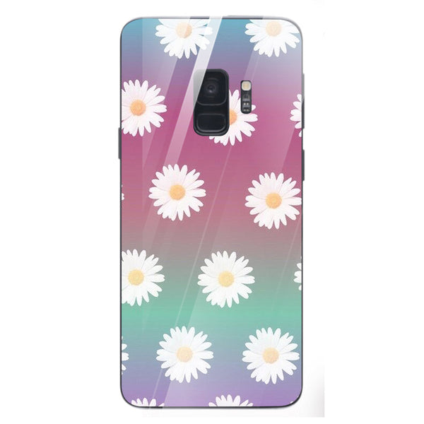 Beautiful Flowers Tempered Glass Phone Case for Samsung Galaxy S9