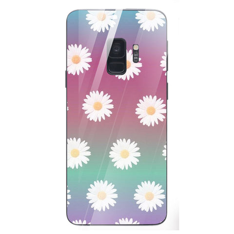 Beautiful Flowers Tempered Glass Phone Case for Samsung Galaxy S9