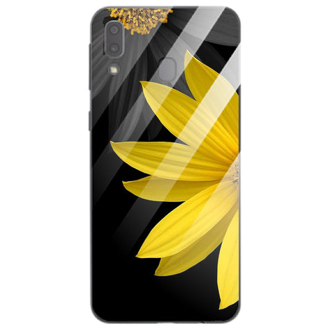 Beautiful Flowers Tempered Glass Phone Case for Samsung Galaxy A20