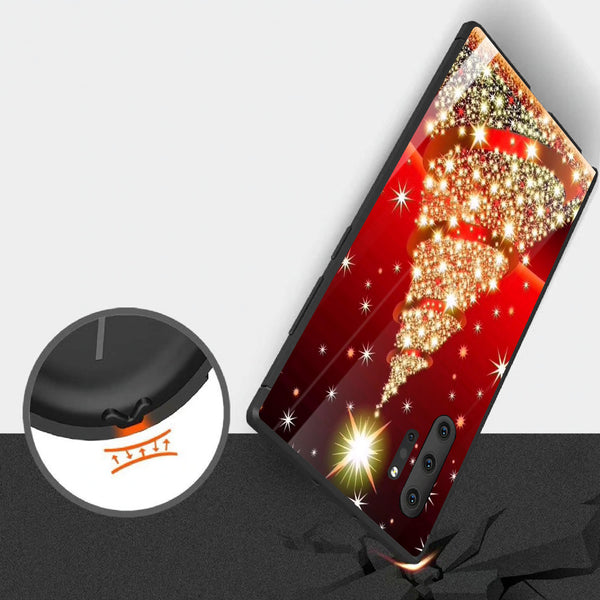 Merry Chrismas Tempered Glass Phone Case for Samsung Galaxy Note 10 Plus