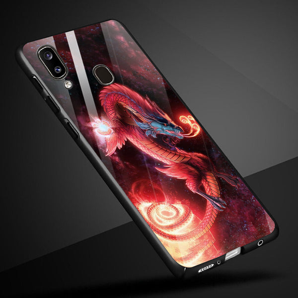 Dragon Tempered Glass Phone Case for Samsung Galaxy A20