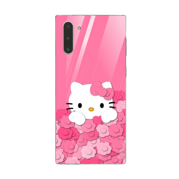 Cute Teddy Bear Tempered Glass Phone Case for Samsung Galaxy Note 10