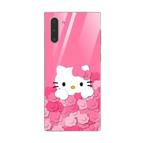 Cute Teddy Bear Tempered Glass Phone Case for Samsung Galaxy Note 10
