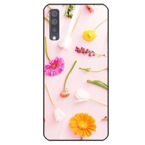 Beautiful Flowers Tempered Glass Phone Case for Samsung Galaxy A50