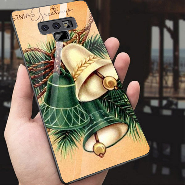 Merry Chrismas Tempered Glass Phone Case for Samsung Galaxy Note 9