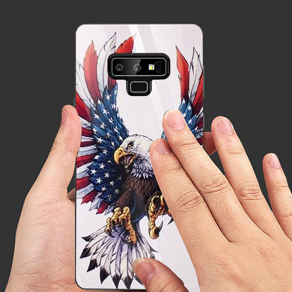 Eagle Tempered Glass Phone Case for Samsung Galaxy Note 9