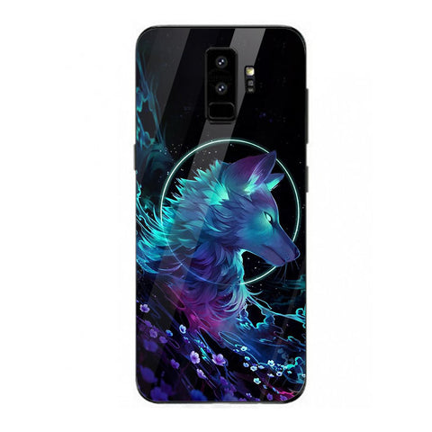 Wolf Eyes Tempered Glass Phone Case for Samsung Galaxy S9 Plus