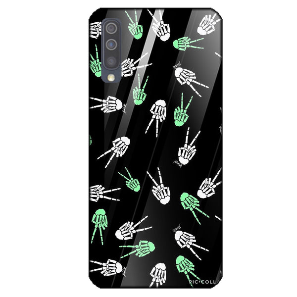 Halloween Skull Tempered Glass Phone Case for Samsung Galaxy A50
