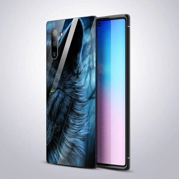 Wolf Eyes Tempered Glass Phone Case for Samsung Galaxy Note 10