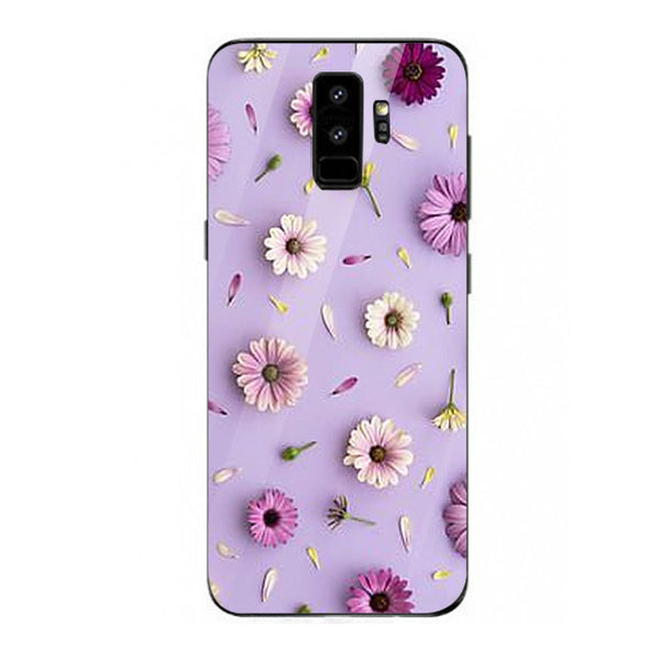 Beautiful Flowers Tempered Glass Phone Case for Samsung Galaxy S9 Plus