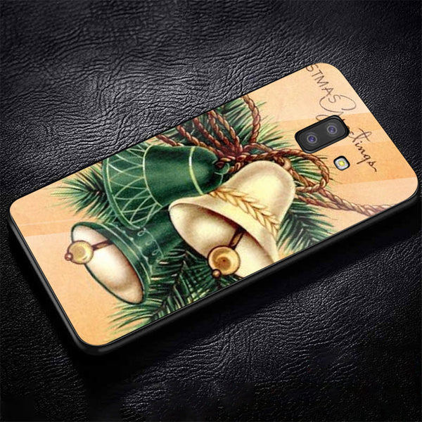Merry Chrismas Tempered Glass Phone Case for Samsung Galaxy J6 Plus