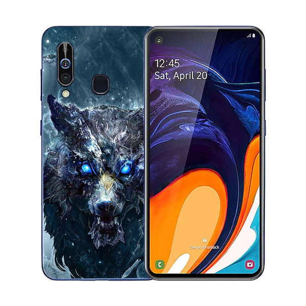 Wolf Eyes Tempered Glass Phone Case for Samsung Galaxy A60