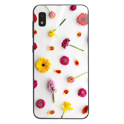 Beautiful Flowers Tempered Glass Phone Case for Samsung Galaxy A10