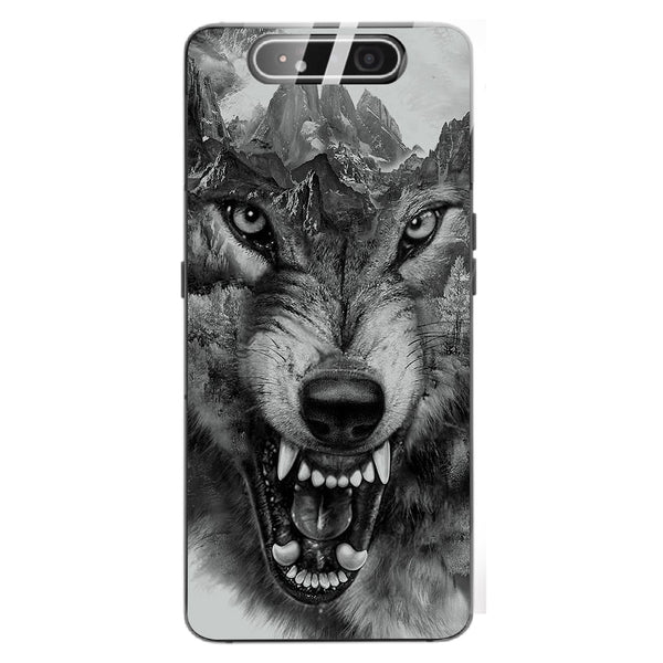 Wolf Eyes Tempered Glass Phone Case for Samsung Galaxy A80