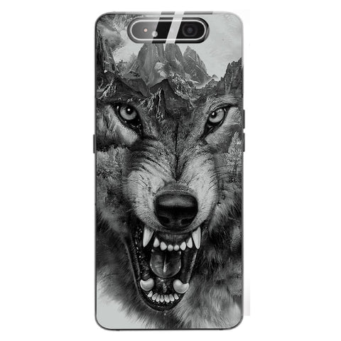 Wolf Eyes Tempered Glass Phone Case for Samsung Galaxy A80