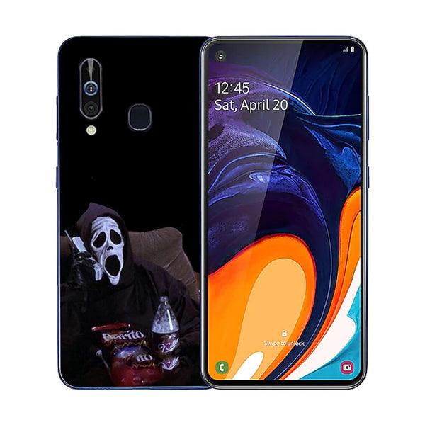 Halloween Skull Tempered Glass Phone Case for Samsung Galaxy A60