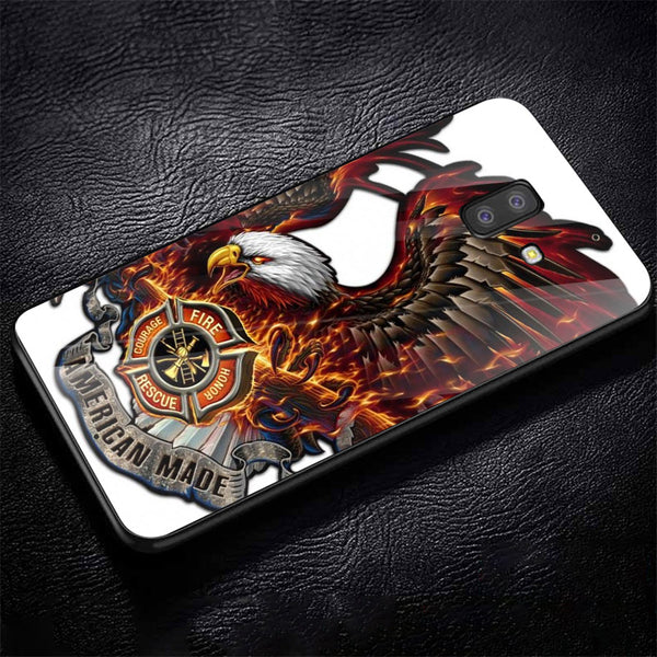 Eagle Tempered Glass Phone Case for Samsung Galaxy J6 Plus