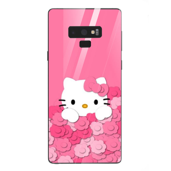 Cute Teddy Bear Tempered Glass Phone Case for Samsung Galaxy Note 9