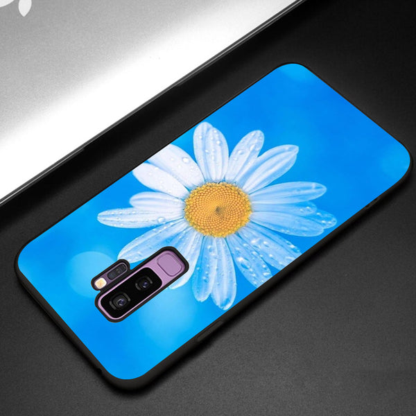 Beautiful Flowers Tempered Glass Phone Case for Samsung Galaxy S9 Plus