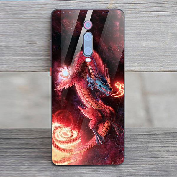 Dragon Tempered Glass Phone Case for Xiaomi Redmi K20