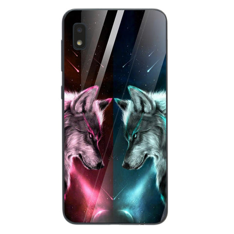 Wolf Eyes Tempered Glass Phone Case for Samsung Galaxy A10
