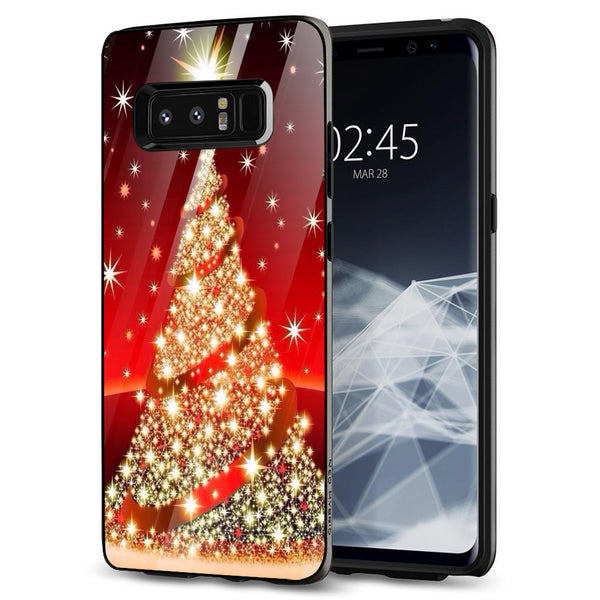 Merry Chrismas Tempered Glass Phone Case for Samsung Galaxy Note 8