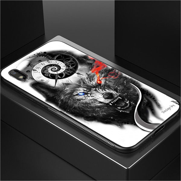 Wolf Eyes Tempered Glass Phone Case for Samsung Galaxy A10