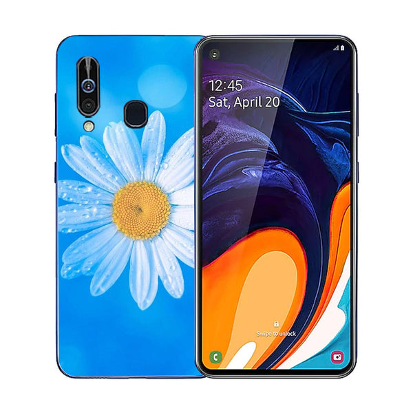 Beautiful Flowers Tempered Glass Phone Case for Samsung Galaxy A60