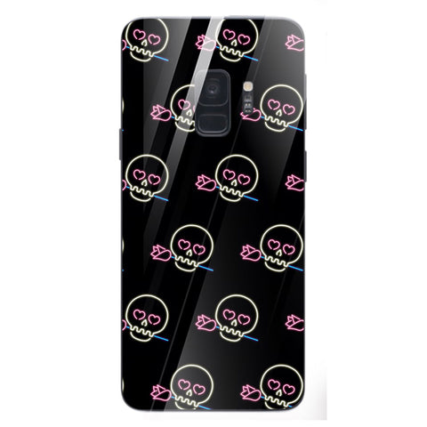 Halloween Skull Tempered Glass Phone Case for Samsung Galaxy S9