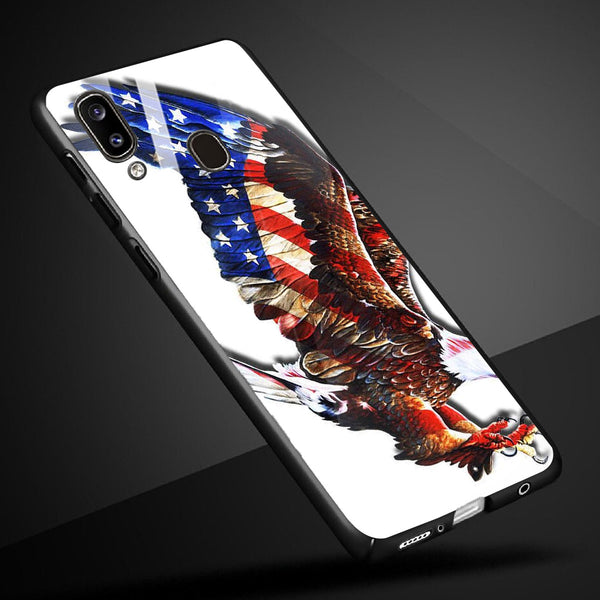 Eagle Tempered Glass Phone Case for Samsung Galaxy A30