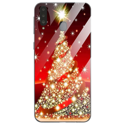 Merry Chrismas Tempered Glass Phone Case for Samsung