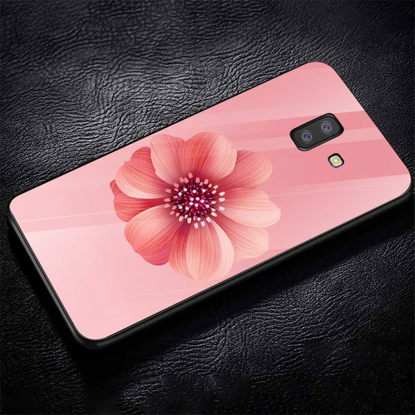 Beautiful Flowers Tempered Glass Phone Case for Samsung Galaxy J6 Plus