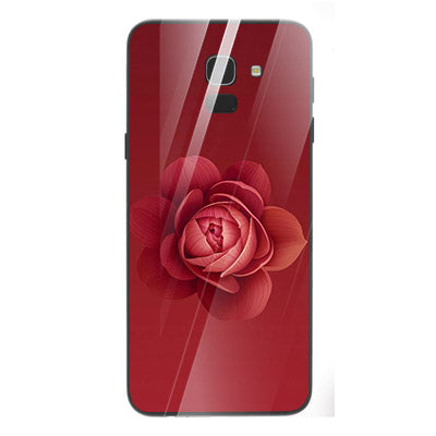 Beautiful Flowers Tempered Glass Phone Case for Samsung Galaxy J6 2018